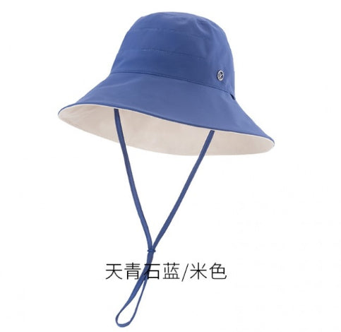 Beneunder-蕉下-双面渔夫帽-天青石蓝/米色