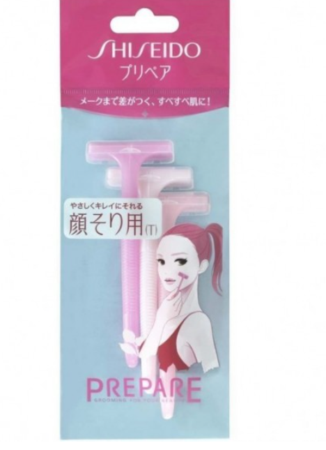 Shiseido-资生堂修眉脸部剃毛防割伤T型修脸刀3只装