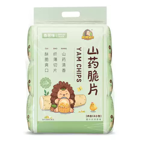 刺猬阿甘-山药脆片-216g-香葱味