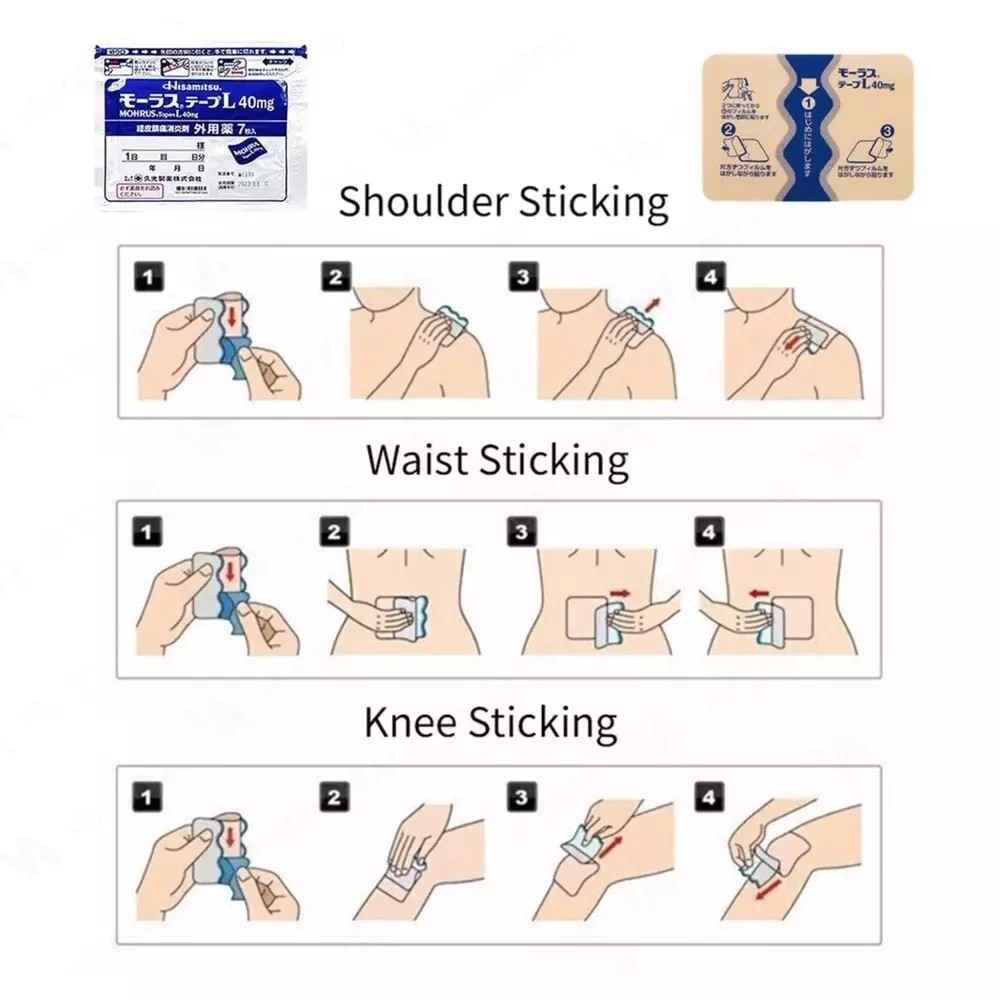 Hisamitsu Mohrus Relief Patch Muscle Sore Joint Pain 7pcs