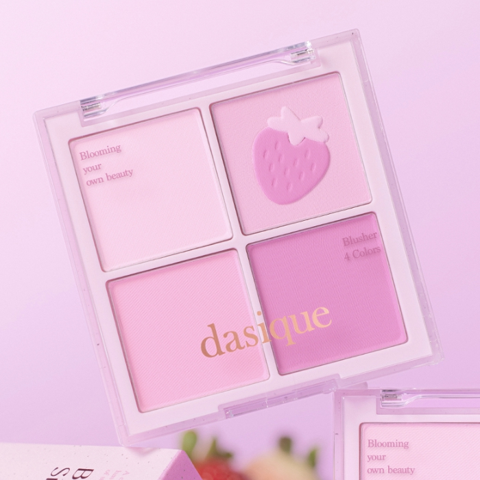 Dasique-四色方形腮红盘-#06-浆果盘-sc