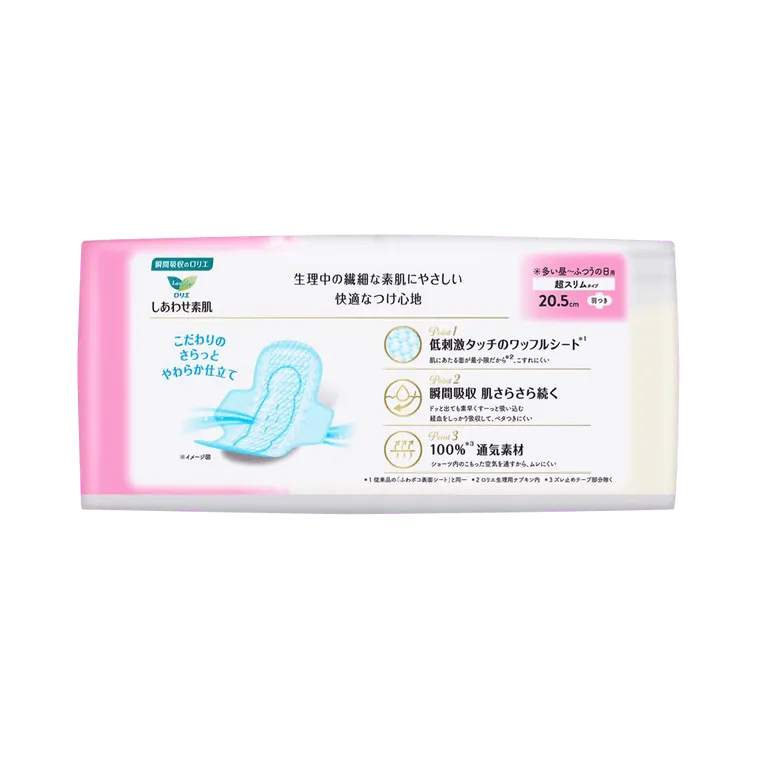 Kao Laurier Super Slim Sanitary Pads With Wings 20.5cm 24pcs