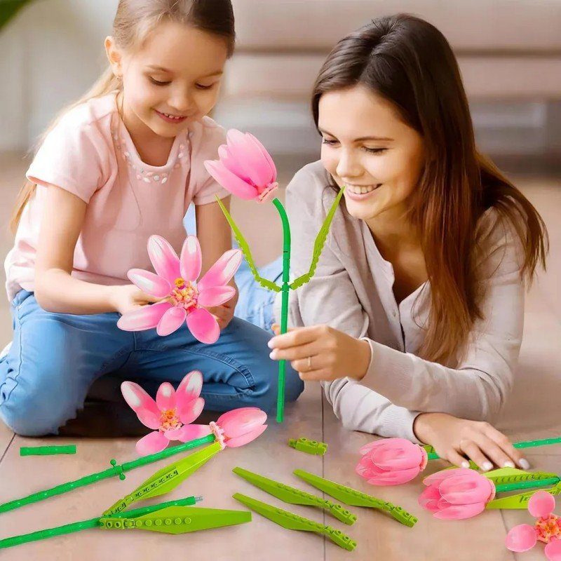 Jaki Tulip Flower Building Blocks DIY Bouquet JK29312