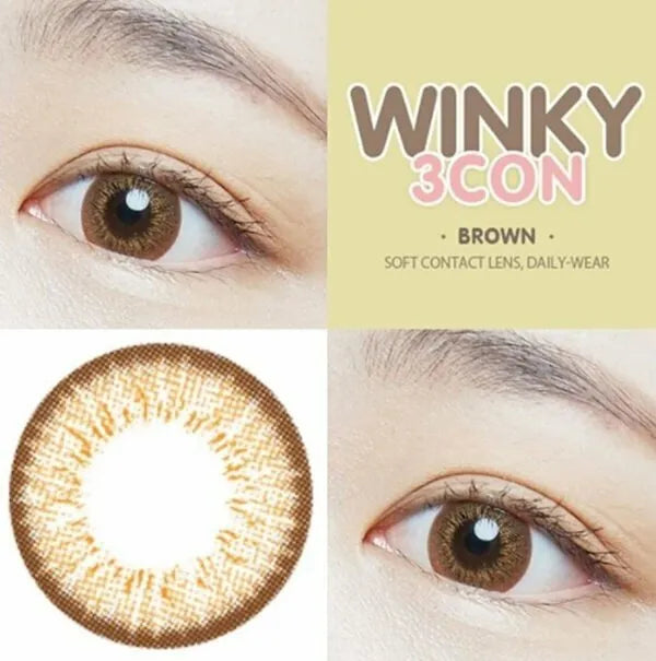 Olens-月抛-Winky-3con-brown-275