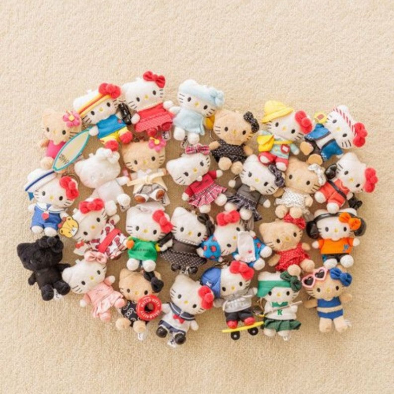 Sanrio X Me% Keychain Hello Kitty Orange Plaid Skirt