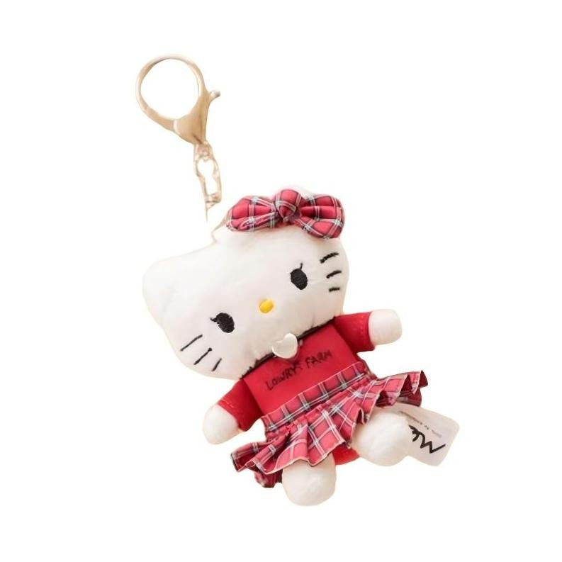 Sanrio X Me% Keychain Hello Kitty Orange Plaid Skirt
