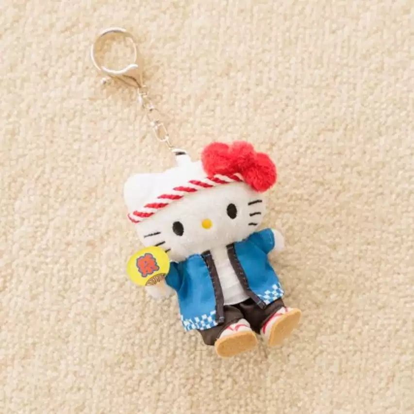 Sanrio X Me% Hello Kitty Plush Keychain Spark Priest