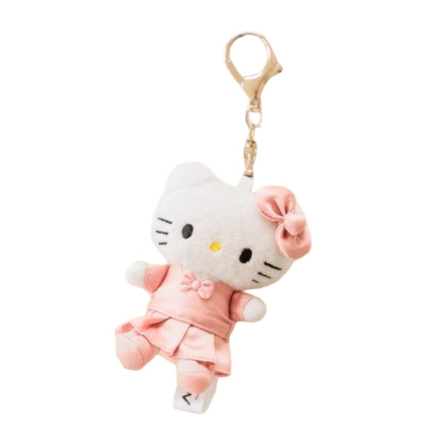 Sanrio X Me% Hello Kitty Plush Keychain Pink Skirt