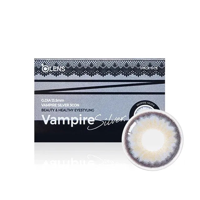 Olens 1 Month Colored Contact Lens Vampire Silver ±000 1pcs