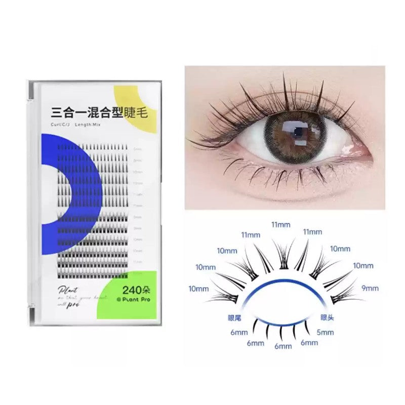 Plantpro 3 In 1 Mixed False Eyelash 240 clusters