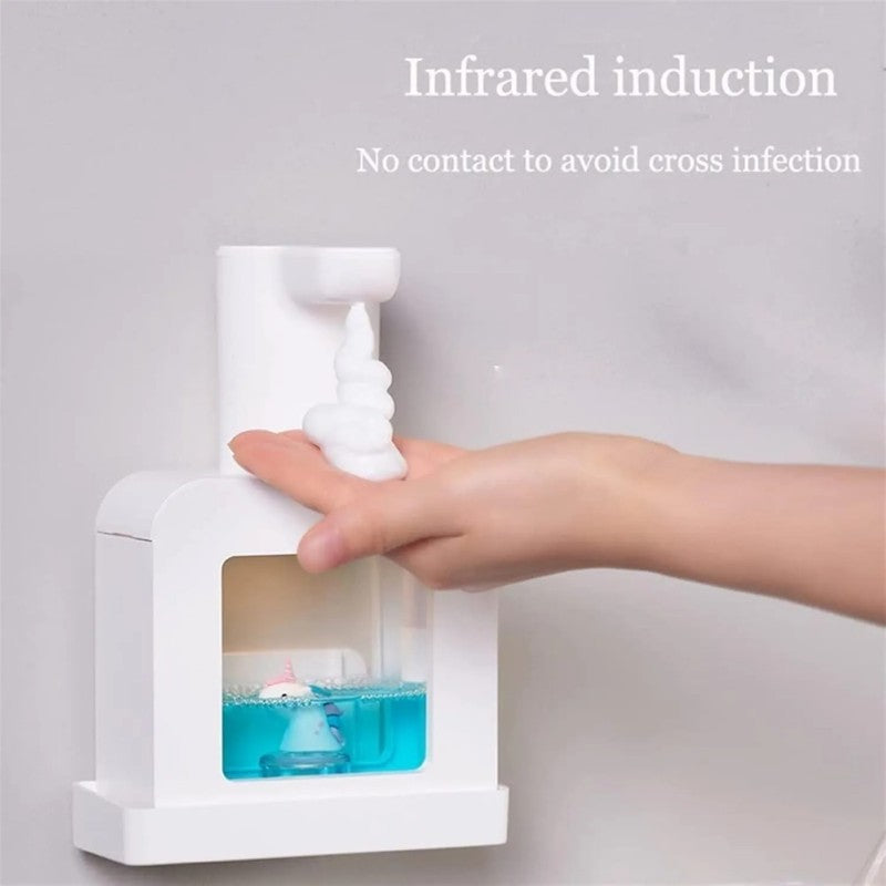 Soip Hand Washers Contact-Free Soap Dispenser Pink Dinosaur