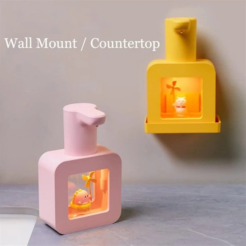 Soip Hand Washers Contact-Free Soap Dispenser Pink Dinosaur