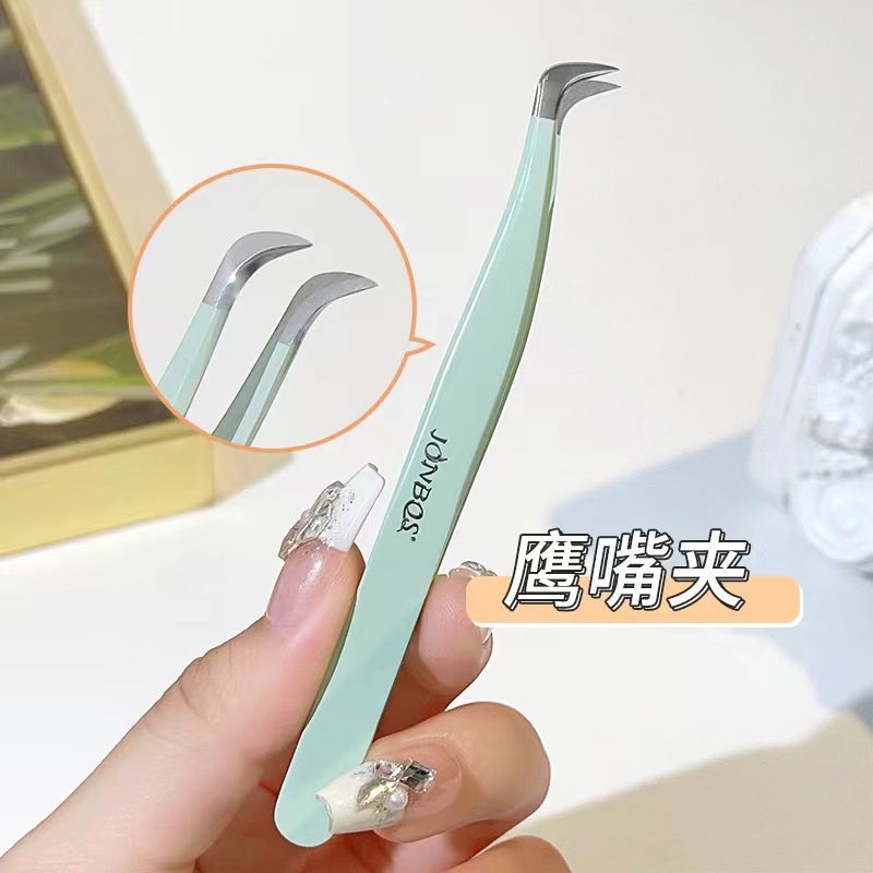 Jonbos False Eyelash Tweezer Tool Hawksbill Clip J032