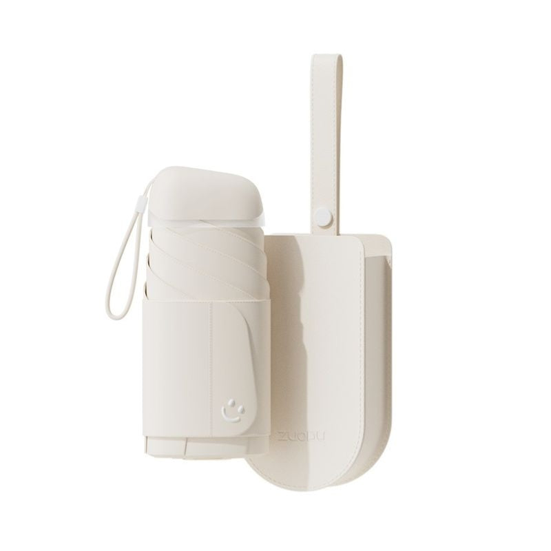 Zuodu Mini Umbrella Six-folding Sun Protection Anti-UV Beige