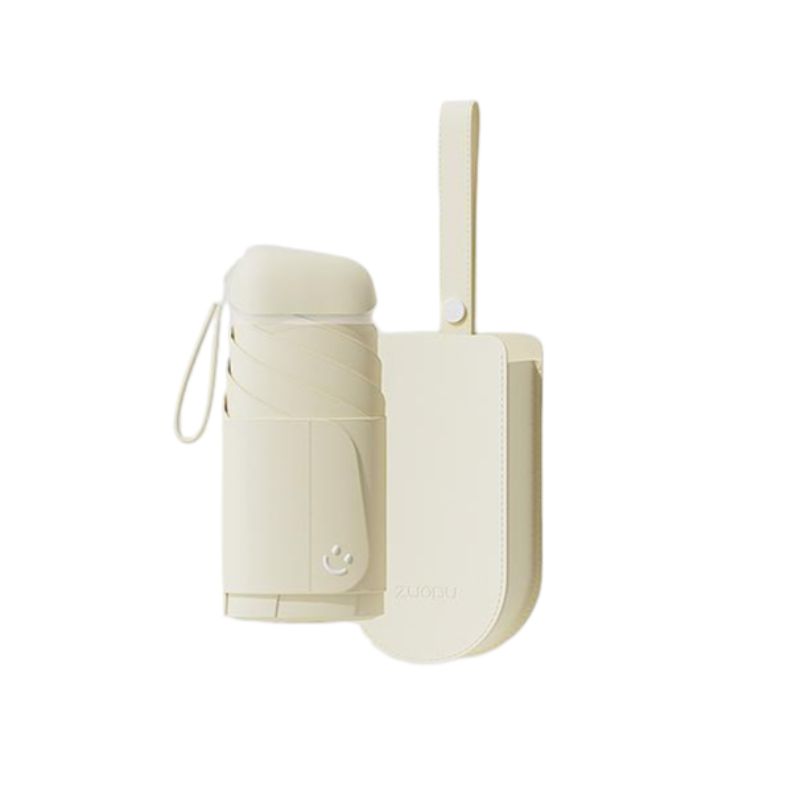 Zuodu Mini Umbrella Six-folding Anti-UV Milk Yellow