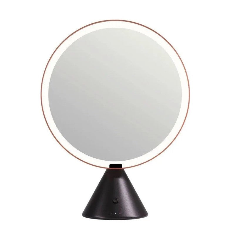 Muid Smart Beauty Large Round Mirror Black Orange