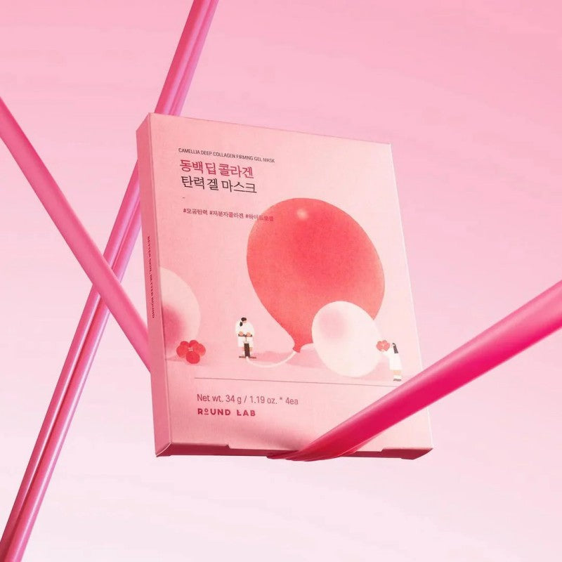 Round Lab Camellia Deep Collagen Firming Gel Mask 4pcs