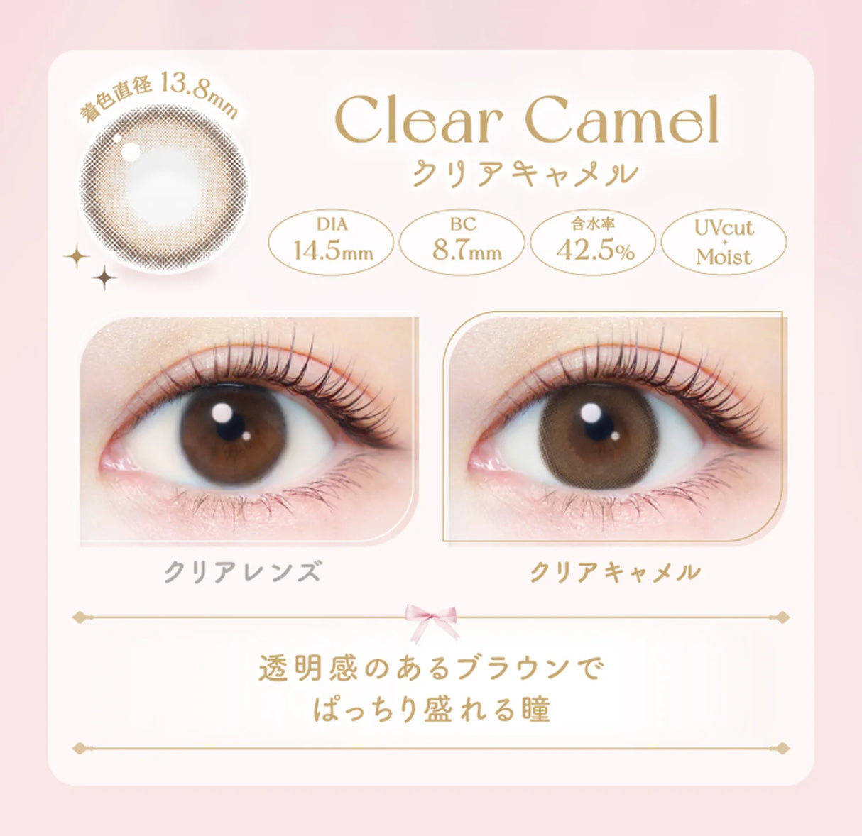 Ever Color 1 Day Colored Contact Lenses Clear Camel -1.50 20pcs