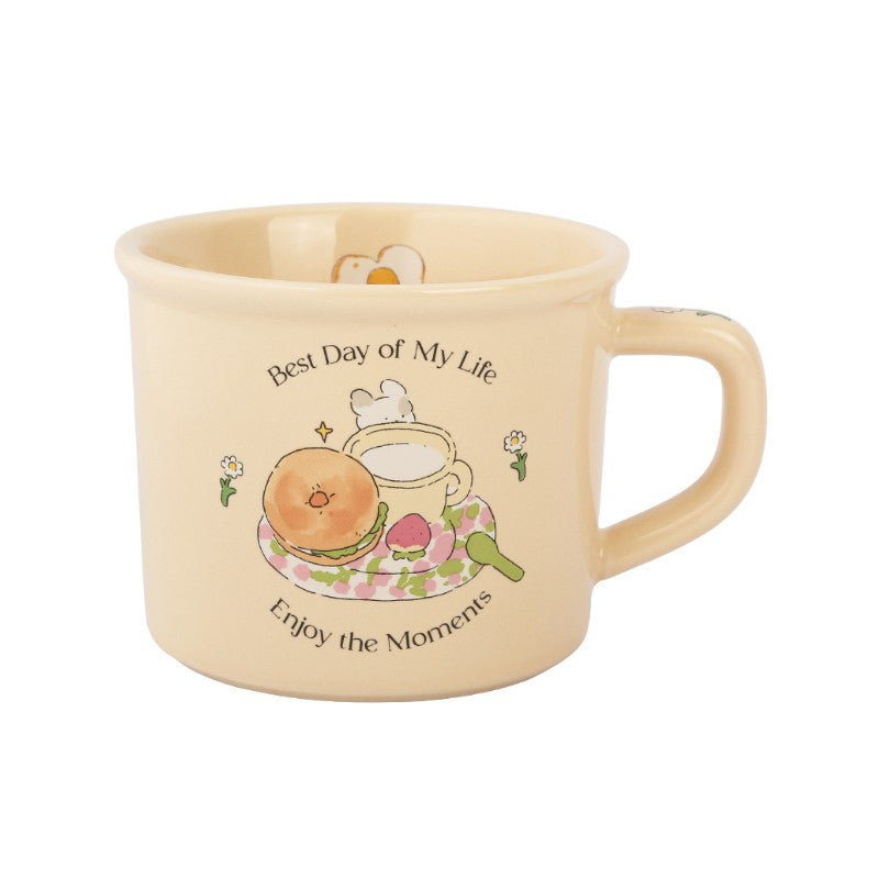 Lotus Blue Bread Bunny Mug Cup Bagel 400ml