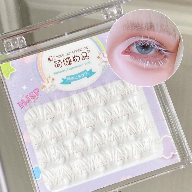 Meng Jie Shang Pin Glue-Free False Eyelashess Pure White