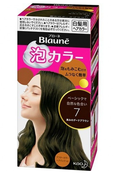 日本花王-blaune-白发用染发剂-深棕色-7号-108ml