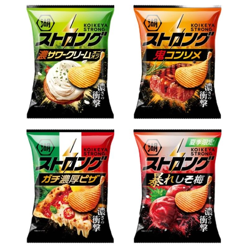 Koikeya Potato Chips Strong Oni Spice Meat Flavor 53g