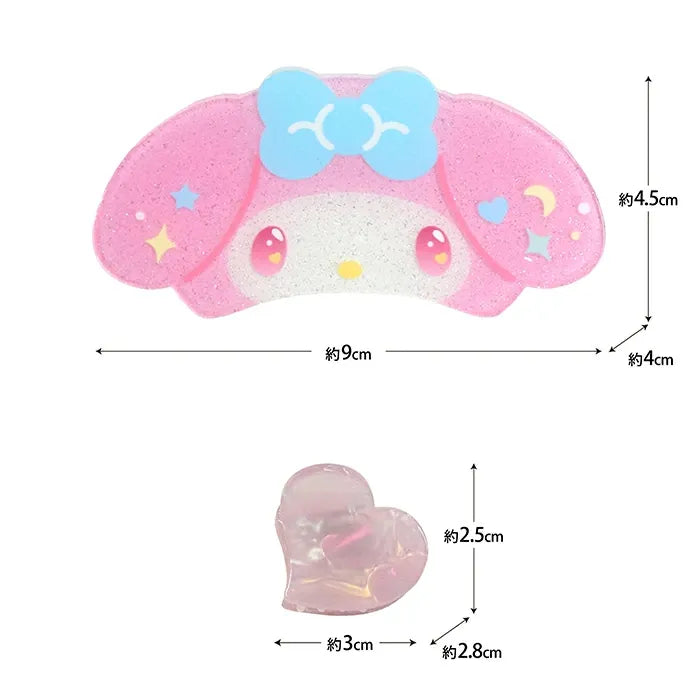 Sanrio Sparkle Hair Claw Clip Set My Melody