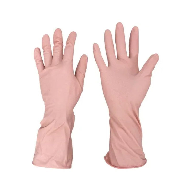 Okamoto Fluffy Soft Rubber Gloves Pink M
