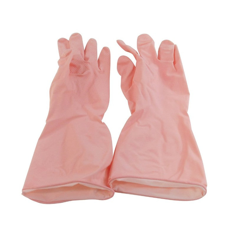 Okamoto Fluffy Soft Rubber Gloves Pink M