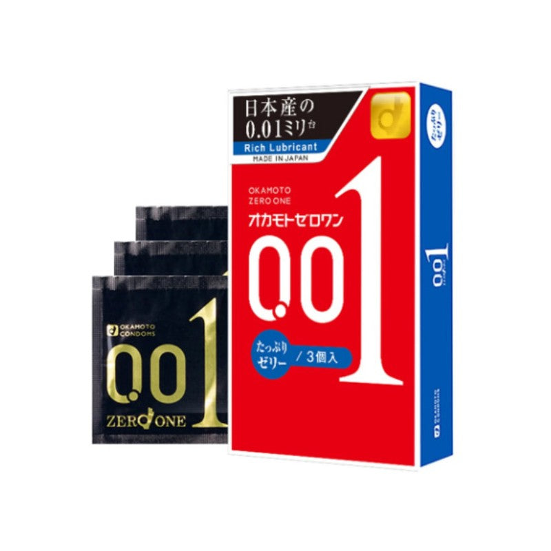 Okamoto Zero One 0.01mm Condoms Regular Size 3pcs