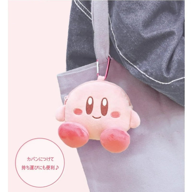T's Factory Kirby Mini Plush Pouch with Carabiner Kirby Sitting