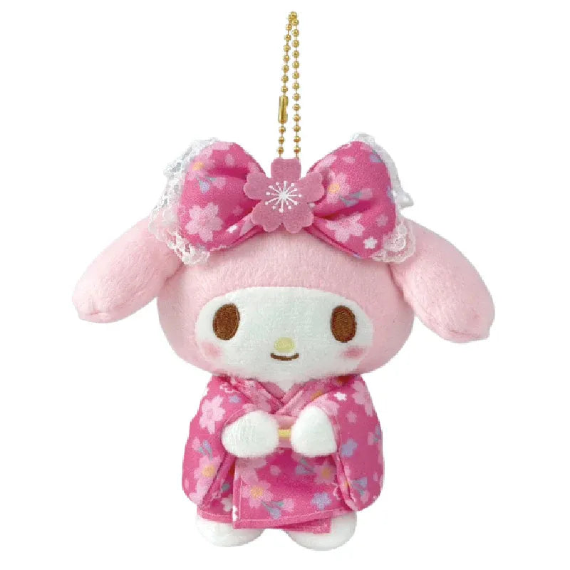 Sanrio Mascot Holder My Melody Sakura Kimono Pink
