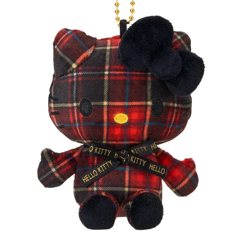 Sanrio Mascot Holder Hello Kitty Tartan Collection Black