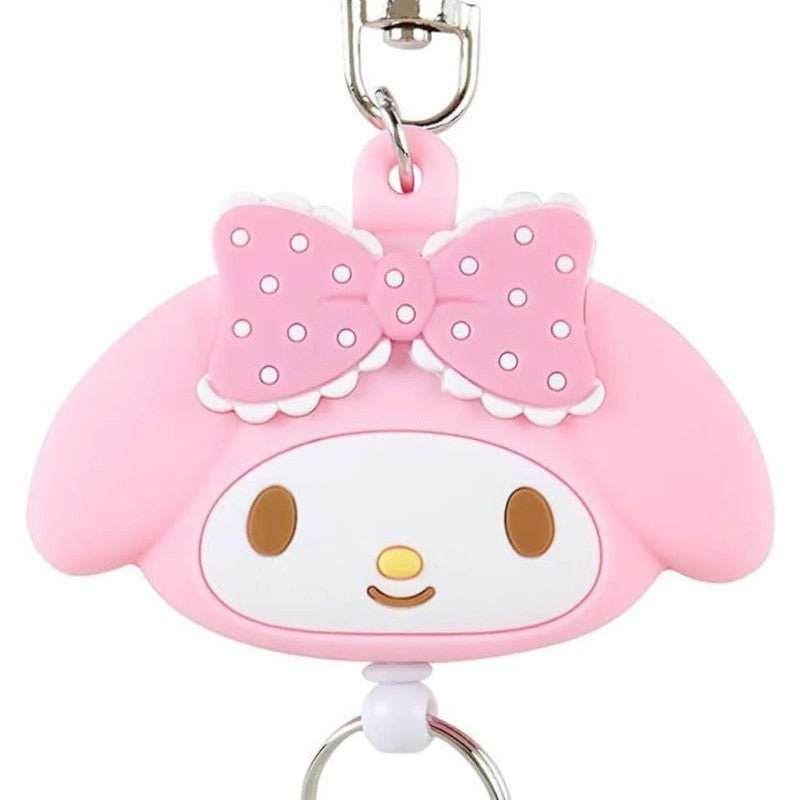Sanrio Face Shaped Reel Keychain My Melody