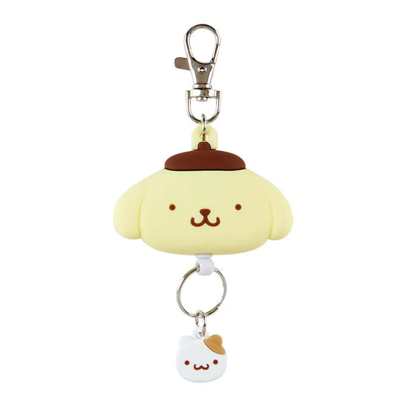 Sanrio Face Shaped Reel Keychain Pompompurin