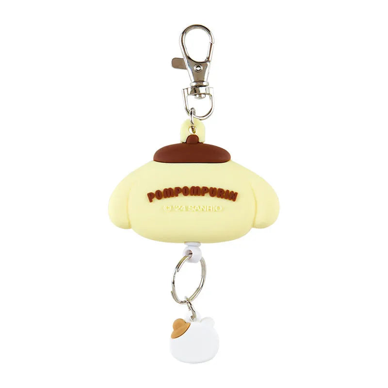 Sanrio Face Shaped Reel Keychain Pompompurin