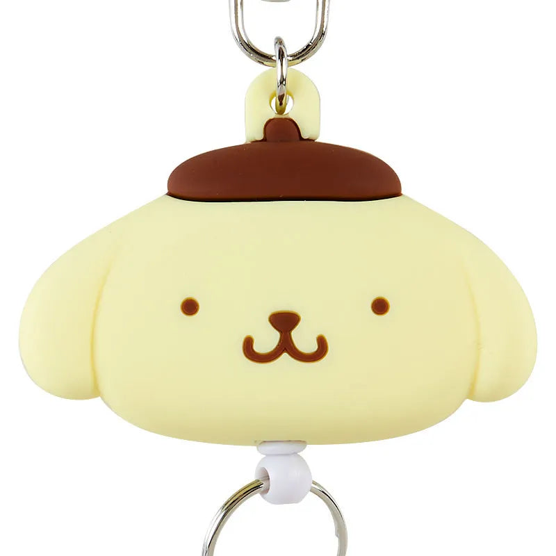Sanrio Face Shaped Reel Keychain Pompompurin