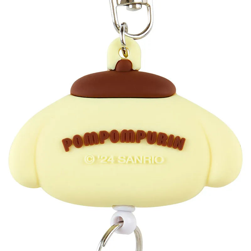 Sanrio Face Shaped Reel Keychain Pompompurin