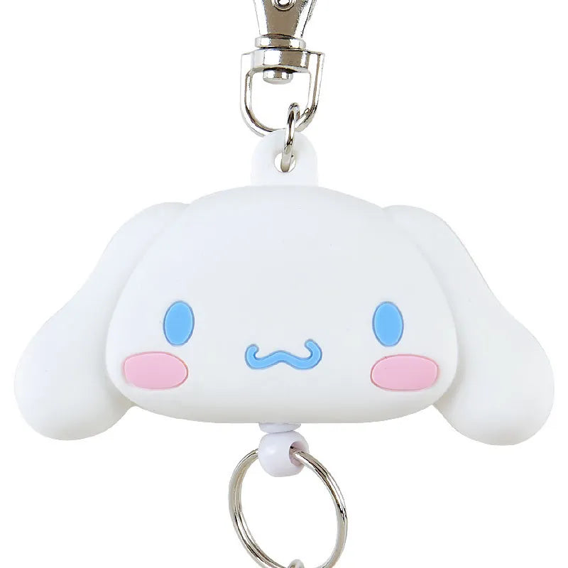 Sanrio Face Shaped Reel Keychain Cinnamoroll