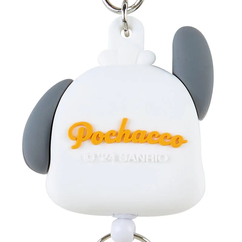 Sanrio Face Shaped Reel Keychain Pochacco