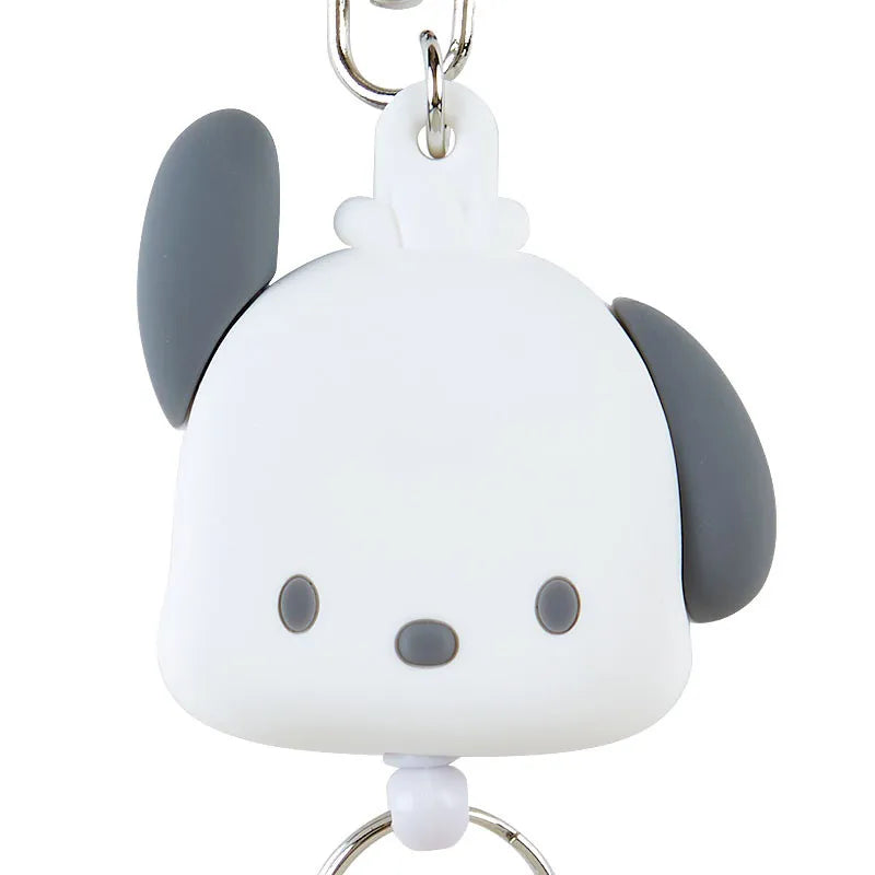 Sanrio Face Shaped Reel Keychain Pochacco