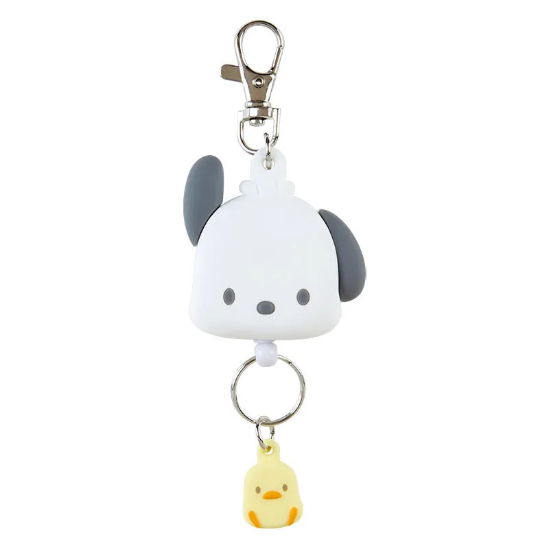 Sanrio Face Shaped Reel Keychain Pochacco