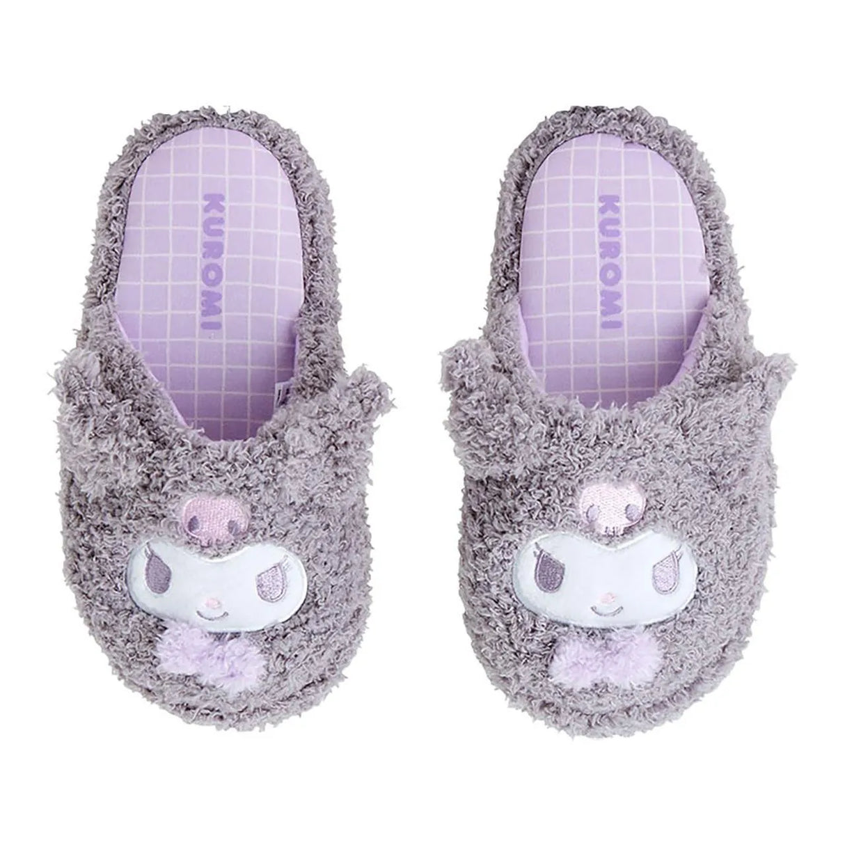 Sanrio Kids Face-Shaped Slippers Kuromi 18cm