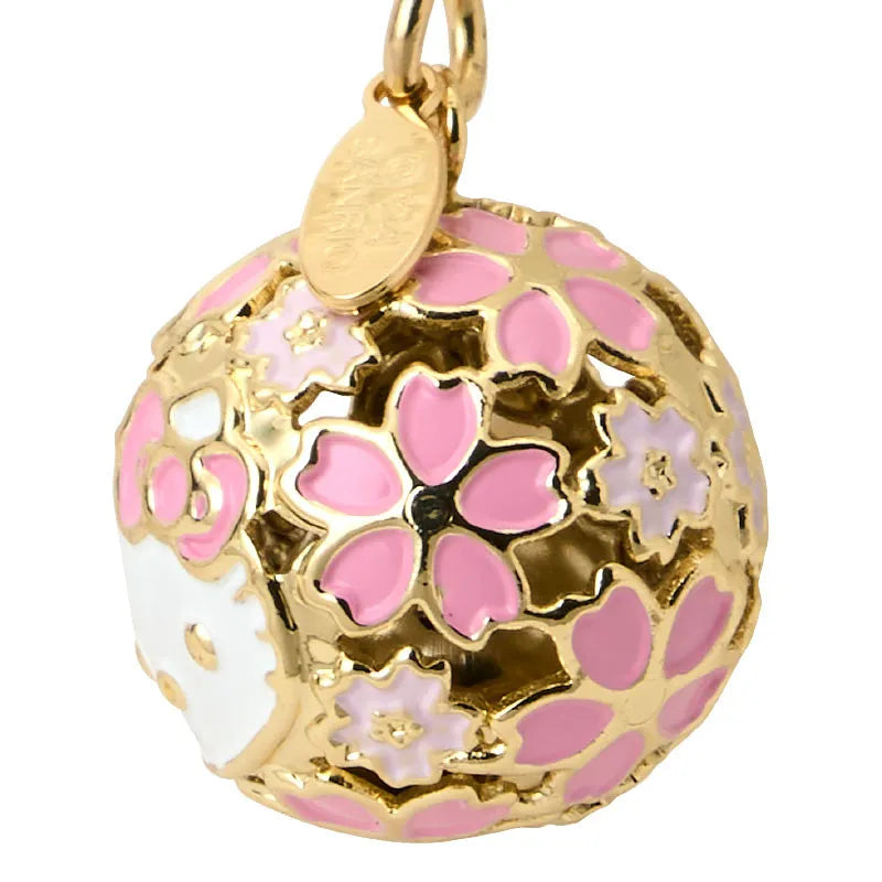 Sanrio Bell Netsuke Hello Kitty Pink