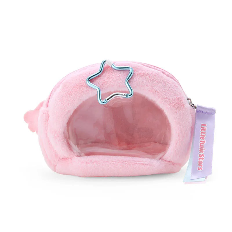 Sanrio Face-shaped Pouch with Window Little Twin Stars