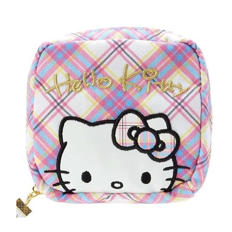 Sanrio Pouch Hello Kitty Tartan 50th Anniversary