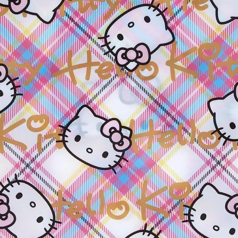 Sanrio Original Eco Bag Hello Kitty Tartan 50th Anniversary