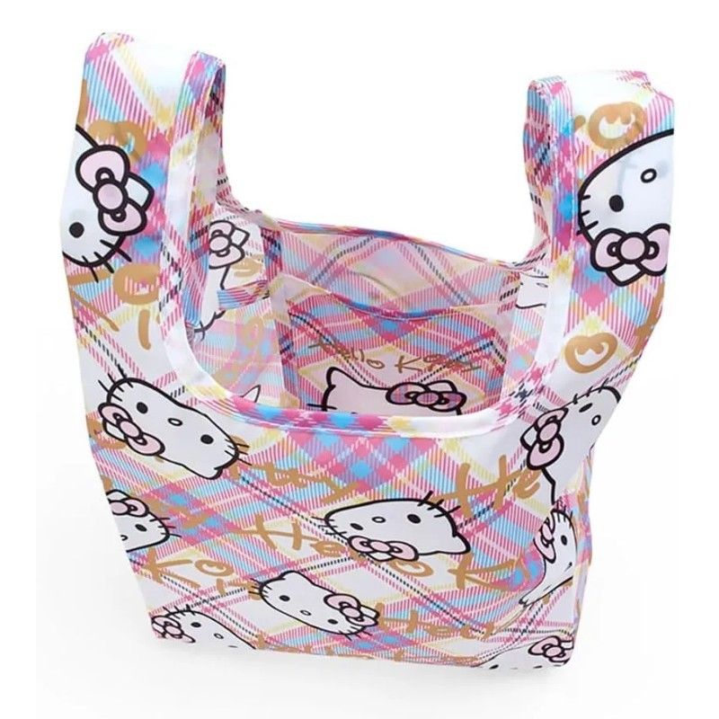 Sanrio Original Eco Bag Hello Kitty Tartan 50th Anniversary