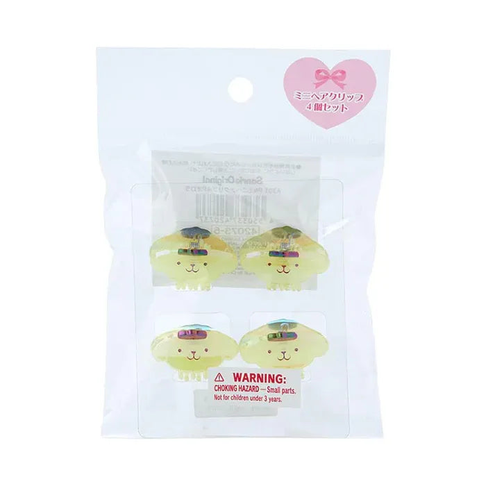 Sanrio Mini Hair Clip Pom Pom Purin 4pcs