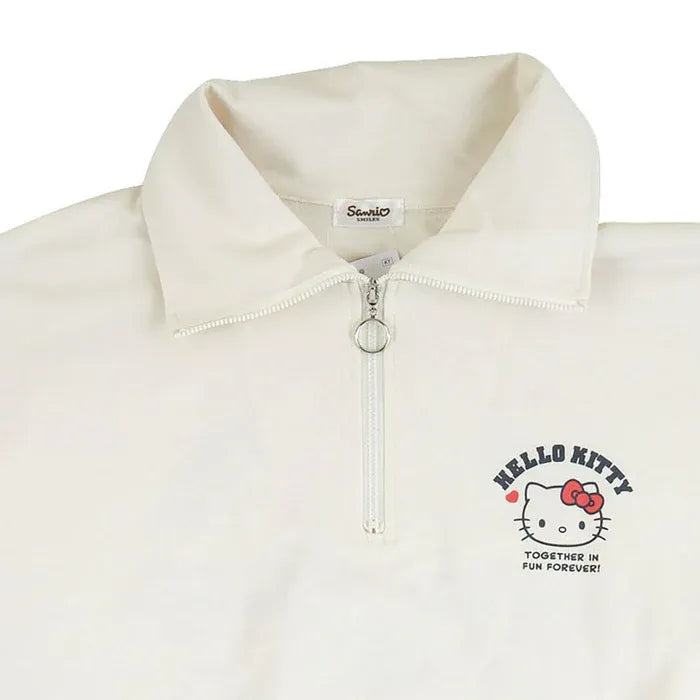 Sanrio Half Zip Sweatshirt Hello Kitty ( Size: 79-94cm )